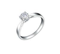 KnSam Coppia di anelli in vero oro bianco 9 K/14 K/18 K / 18 K / oro bianco 9 carati, misura 47 - 70, 950 Platinum, Laboratorio Creato Diamante