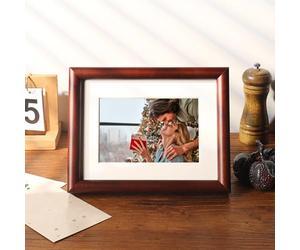 KnSam Cornice portafoto 21 x 30 cm, formato A4, colore rosso, legno, orizzontale e verticale, rettangolare, rettangolare, per soggiorno, camera da letto, studio