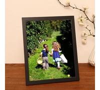 KnSam Cornice portafoto 21 x 30 cm, formato A4, in MDF, orizzontale e verticale, rettangolare, rettangolare, da tavolo e da parete, in legno, ideale per foto/immagini/collage, colore nero