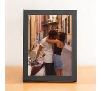 KnSam Cornice portafoto da 15 x 20 cm, colore nero, MDF e vetro, orizzontale e verticale, rettangolare, con certificazione, da tavolo, in legno, per soggiorno, camera da letto, studio