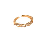 KnSam Fedi nuziali da laboratorio create con diamante, anello dell'amicizia con simbolo dell'infinito, 18 K, Au750, in oro giallo 750, misura 47-65, Oro giallo 18 carati (750), Laboratorio Creato