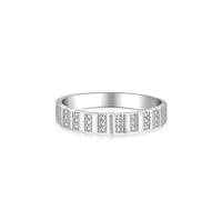 KnSam Fedi nuziali in oro 18 carati 750, linea coppia di anelli con laboratorio, diamanti creati in platino 950, misura 47-65, Oro bianco 18 carati (750), Laboratorio Creato Diamante