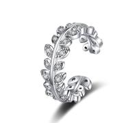 KnSam Fedi nuziali in oro bianco 750 18 carati, in vero oro bianco, con moissanite, Au750, anelli dell'amicizia, argento, 61 (19,4)