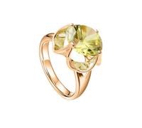 KnSam Gold Au750 - Anello da sposa 18 carati, in oro giallo 18 carati, misura 47-65, Oro giallo 18 carati (750), Peridoto Moissanite