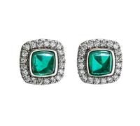 KnSam Orecchini a perno in oro bianco 18 carati 750, veri gioielli, 0,8 carati, da donna, stile classico, taglio cenere rosso, orecchini boho con moissanite Au750 oro