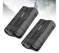 Knubbuf High-Brightness Dual-Module Flashlight, 4 LEDs Rechargeable Pocket Light with Magnetic Base & Hat Clip, 8 Modes Waterproof Flash IV Tactical Gear for Camping, Hiking, Emergency (2Pcs)