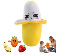 Knubbuf Interactive Music Plush Toy, Touch-Sensitive Banana Squishy Sensory Toys for Babies, Educational Musical Stuffed Animal for Parent-Child Play, Soft Autism Toys Gift (Banana)