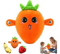 Knubbuf Interactive Music Plush Toy, Touch-Sensitive Banana Squishy Sensory Toys for Babies, Educational Musical Stuffed Animal for Parent-Child Play, Soft Autism Toys Gift (Radish)