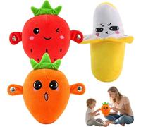 Knubbuf Interactive Music Plush Toy, Touch-Sensitive Banana Squishy Sensory Toys for Babies, Educational Musical Stuffed Animal for Parent-Child Play, Soft Autism Toys Gift (Mix)