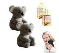 Knubbuf Koaly, Peluche a Guarigione Emotiva su Richiesta - Peluche Koala Morbido e Realistico, a Forma di Vero Koala, Peluches Koalas, Comfort e Accoglienza, Coccole Infinite (2 Pcs)
