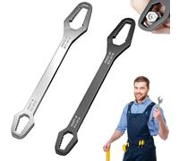 Knubbuf Universal Double Ended Wrench, Self-Adjusting Torx Key Set 8-22mm, Multi-Function Torque Wrench for Car, Bike And Home Maintenance (2Pcs-C)