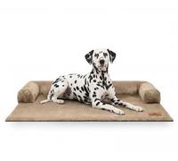 Knuffelwuff copridivano Hudson in velluto a coste, protezione elegante e spazio accogliente per il tuo divano XL 100 x 95cm Marrone