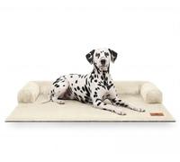 Knuffelwuff copridivano Hudson in velluto a coste, protezione elegante e spazio accogliente per il tuo divano XL 100 x 95cm Beige