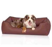 Knuffelwuff cuccia per cani ortopedica in similpelle Montana S 70 x 50cm Marrone-rossiccio