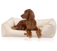 Knuffelwuff cuccia per cani ortopedica Nunavut in cord con effetto tessuto a mano S 70 x 50cm Beige