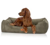 Knuffelwuff cuccia per cani ortopedica Nunavut in cord con effetto tessuto a mano S 70 x 50cm Khaki