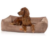 Knuffelwuff cuccia per cani ortopedica Nunavut in cord con effetto tessuto a mano S 70 x 50cm Marrone