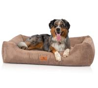 Knuffelwuff cuccia per cani ortopedica Olivia in cord con effetto tessuto a mano S 70 x 50cm Marrone