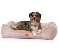 Knuffelwuff cuccia per cani ortopedica Olivia in cord con effetto tessuto a mano S 70 x 50cm Rosa