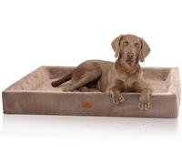 Knuffelwuff cuccia per cani ortopedica Santiago in cord con effetto tessuto a mano S 70 x 50cm Marrone