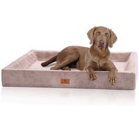 Knuffelwuff cuccia per cani ortopedica Santiago in cord con effetto tessuto a mano S 70 x 50cm Rosa