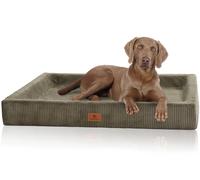 Knuffelwuff cuccia per cani ortopedica Santiago in cord con effetto tessuto a mano, XL 105 x 80 cm Cachi
