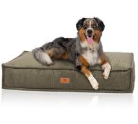 Knuffelwuff cuscino per cani Lesedi in cord con effetto tessuto a mano, 120x80 cm Cachi