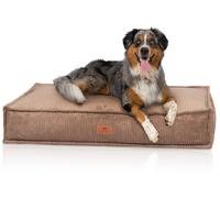 Knuffelwuff cuscino per cani Lesedi in cord con effetto tessuto a mano, 135x90 cm Marrone