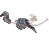Knuffelwuff Giocattolo per cani robusto in pelle scamosciata Avvoltoio con corda 40 cm