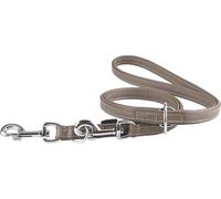 Knuffelwuff Guinzaglio morbido in vera pelle regolabile Glendale Stone, lunghezza 200 cm, larghezza 2,0 cm