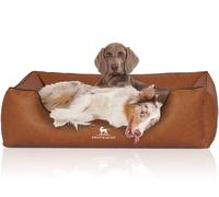 Knuffelwuff Lettino per cani Henderson in pelle sintetica marmorizzata XXL 120 x 85 cm Rusty