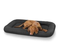 Knuffelwuff Lettino per cani in pelle sintetica Jerry XL 92 x 75 Nero