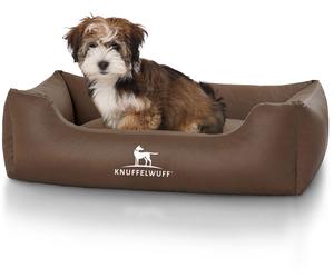 Knuffelwuff Lettino per cani in pelle sintetica Sidney M-L 85 x 63 cm Marrone