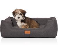 Knuffelwuff Lettino per cani Lotte in velluto con raffinato effetto tessuto a mano Grigio