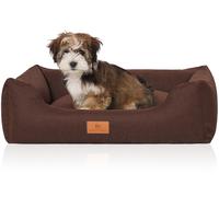 Knuffelwuff Lettino per cani Lotte in velluto con raffinato effetto tessuto a mano Marrone