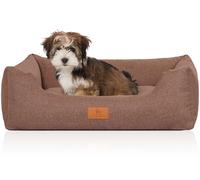 Knuffelwuff Lettino per cani Lotte in velluto con raffinato effetto tessuto a mano Marrone luce