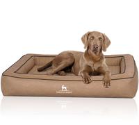 Knuffelwuff Lettino per cani ortopedico in pelle sintetica trapuntata al laser Montego Camel S 70 x 50cm