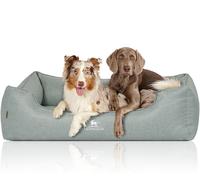 Knuffelwuff Lettino per cani ortopedico Luisa in velluto con effetto tessuto a mano Sunshine Edition XL 105 x 75 cm Petrol