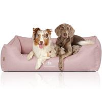 Knuffelwuff Lettino per cani ortopedico Luisa in velluto con effetto tessuto a mano Sunshine Edition XL 105 x 75 cm Rosa