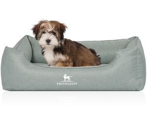 Knuffelwuff Lettino per cani ortopedico Luisa in velluto con effetto tessuto a mano Sunshine Edition M-L 85 x 63 cm Petrol