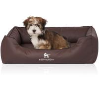 Knuffelwuff Lettino per cani ortopedico Madison in pelle sintetica trapuntata al laser Marrone S 70 x 50cm