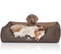 Knuffelwuff Lettino per cani ortopedico Outlander in pelle sintetica trapuntata al laser XXL 120 x 85 cm Coffee/Marrone