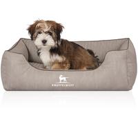 Knuffelwuff Lettino per cani ortopedico Tampa in pelle sintetica trapuntata al laser Grigio S 70 x 50cm