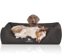 Knuffelwuff Lettino per cani ortopedico Tampa in pelle sintetica trapuntata al laser XXL 120 x 85 cm Nero