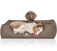 Knuffelwuff Lettino per cani Scottsdale in pelle sintetica extralarge XXXL 155 x 105 cm Stone