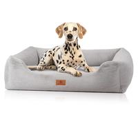 Knuffelwuff letto ortopedico per cani con morbida finta pelliccia di coniglio Schnuffelupagus S Grigio