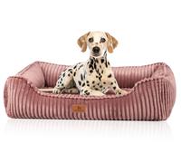 Knuffelwuff letto ortopedico per cani Sedona in morbido velluto a coste XXL Rosa