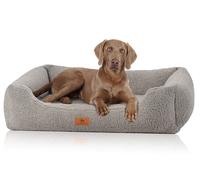 Knuffelwuff letto ortopedico per cani Wollekopp in morbido tessuto tipo peluche XL 105 x 75 cm Grigio