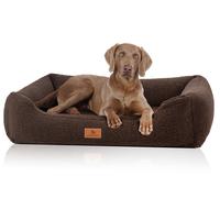 Knuffelwuff letto ortopedico per cani Wollekopp in morbido tessuto tipo peluche XXL 120 x 85 cm Marrone