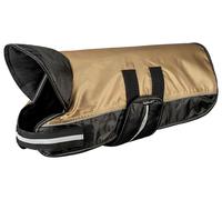 Knuffelwuff Mantellina per cani Tessuto funzionale riflettente con bavero 65 cm Marrone